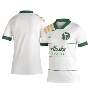 Women's Portland Timbers White Secondary Short Sleeve Jersey 2020