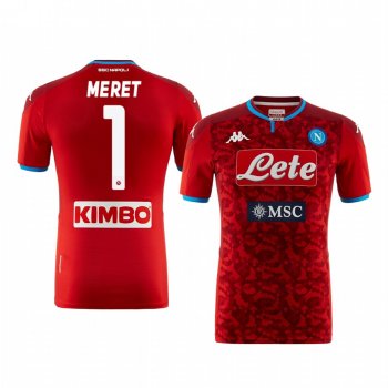 SSC Napoli Alex Meret Men's 19-20 Goalkeeper Replica Short Sleeve Jersey