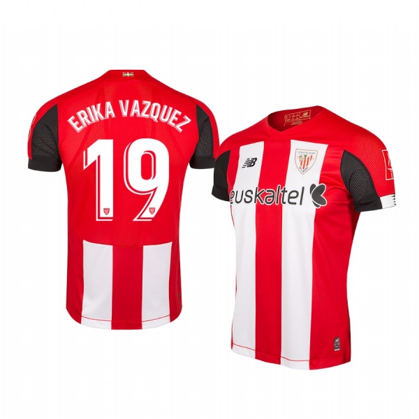 Women's Erika Vazquez Athletic Bilbao 19-20 Red Home Replica Jersey