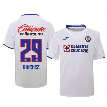 Youth Santiago Gimenez Cruz Azul 19-20 White Away Official Jersey