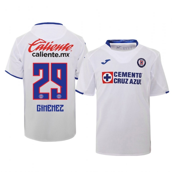 Youth Santiago Gimenez Cruz Azul 19-20 White Away Official Jersey