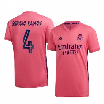 Sergio Ramos Real Madrid 2020-21 Away Men's Pink Short Sleeve Jersey