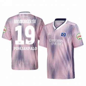 Hamburger SV Joel Pohjanpalo 19-20 Away Men's Pink Short Sleeve Jersey