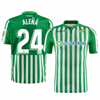 Real Betis Carles Alena Men's Green Home Short Sleeve Jersey 19-20