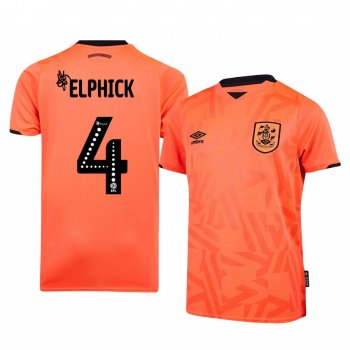 Huddersfield Town Tommy Elphick 19-20 Third Men's Orange Short Sleeve Jersey