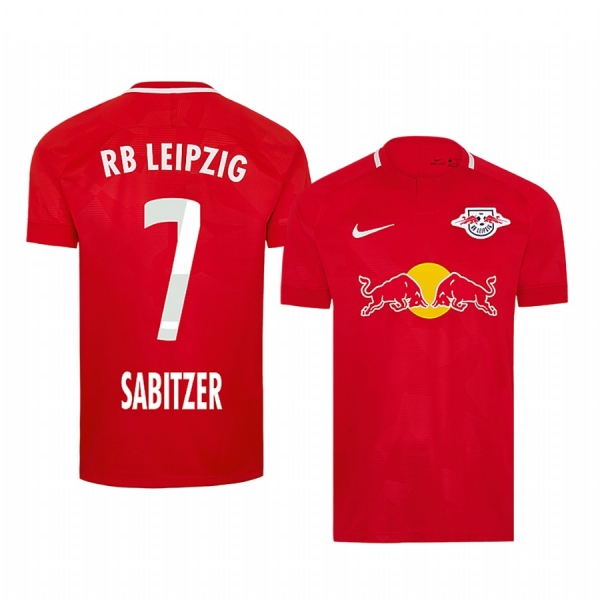 Marcel Sabitzer RB Leipzig 19-20 Fourth Men's Red Short Sleeve Jersey