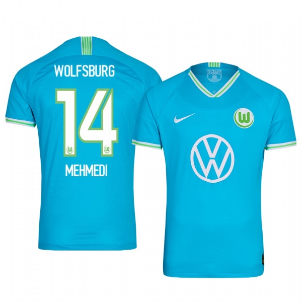 VfL Wolfsburg Admir Mehmedi Blue Away Jersey 19-20 Men's