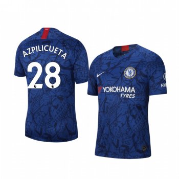 Men's Cesar Azpilicueta Chelsea Home Short Sleeve Jersey 19-20