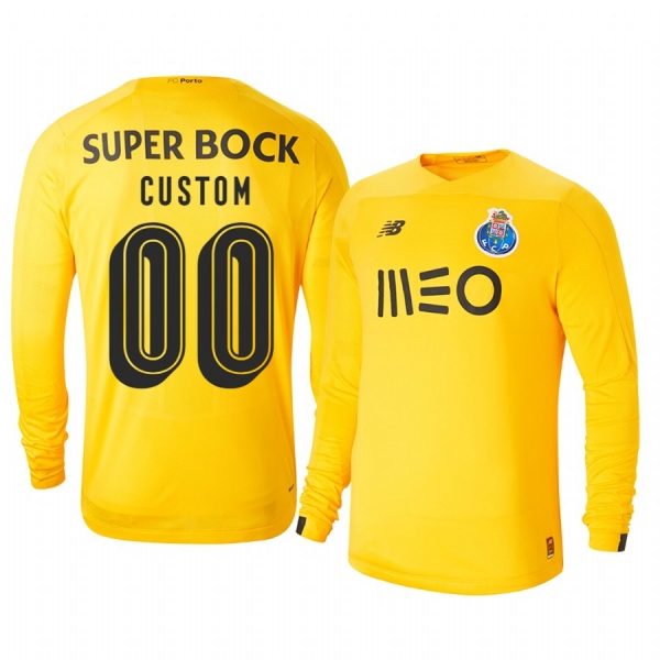 Porto Custom Yellow Goalkeeper Third Jersey 19-20 Men's