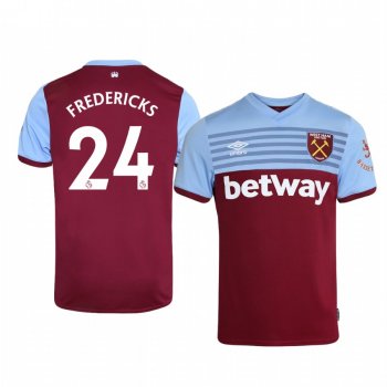 Men's Ryan Fredericks West Ham United Home Short Sleeve Jersey 19-20