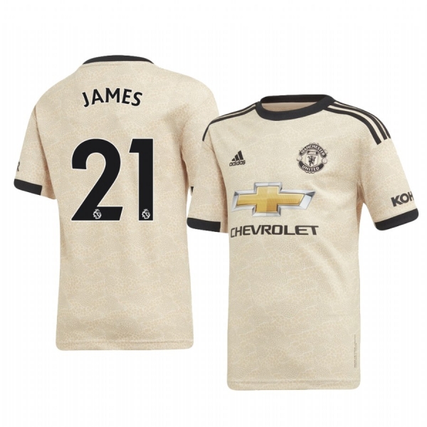 Youth Daniel James Manchester United Away Short Sleeve Jersey 19-20