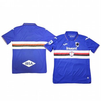 Sampdoria 19-20 Home Men's Blue Short Sleeve Jersey