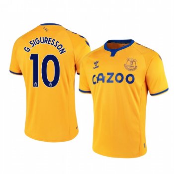 Gylfi Sigurðsson Everton 2020-21 Away Men's Yellow Short Sleeve Jersey