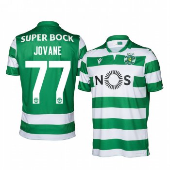 Sporting Lisbon Jovane Cabral Men's Green Home Short Sleeve Jersey 19-20