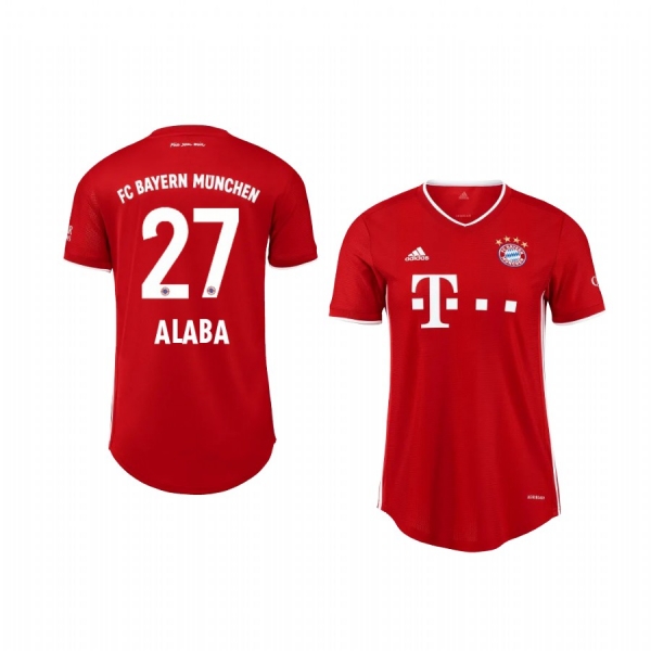 Women's Defender Bayern Munich David Alaba Home Jersey 2020-21