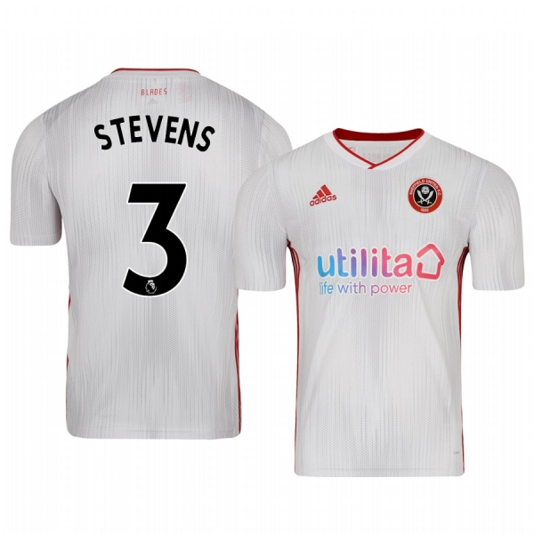 Youth Enda Stevens Sheffield United 19-20 Away White Short Sleeve Jersey