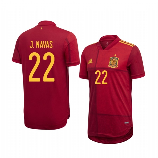 Jesus Navas Spain UEFA Euro 2020 Home Red Authentic Jersey