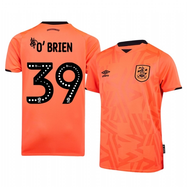 Huddersfield Town Lewis O'Brien 19-20 Third Men's Orange Short Sleeve Jersey