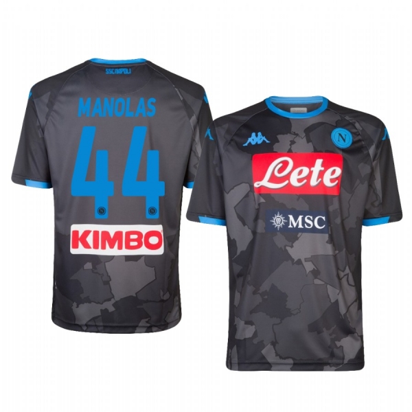 Youth Kostas Manolas SSC Napoli 19-20 Fourth Black Camo District Jersey