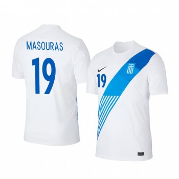 Giorgos Masouras Greece 2020 White Home Men's Short Sleeve Jersey