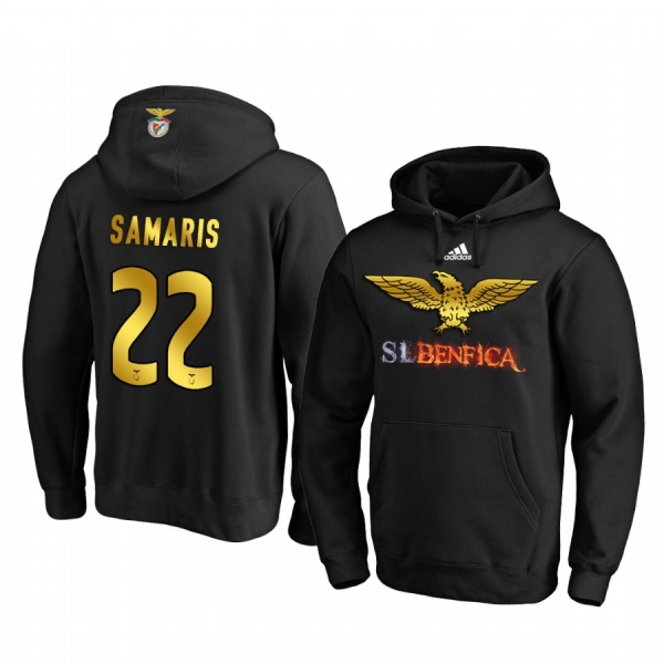 Andreas Samaris Benfica Black Gold Logo Pullover Hoodie