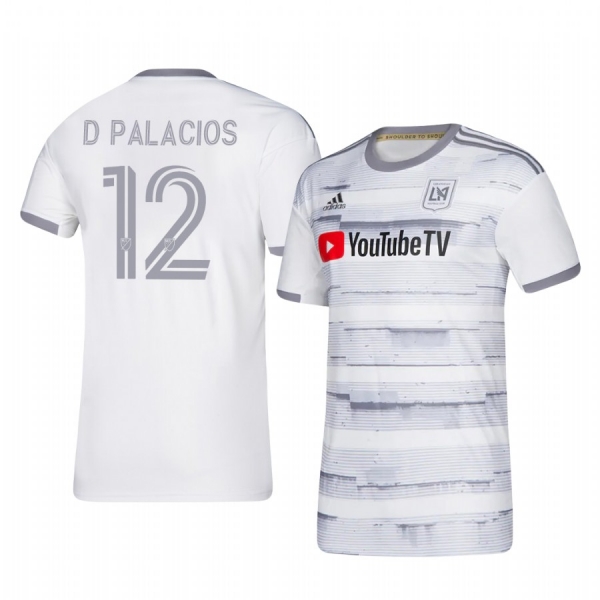 Diego Palacios Los Angeles FC 2020-21 Away Men's White Short Sleeve Jersey