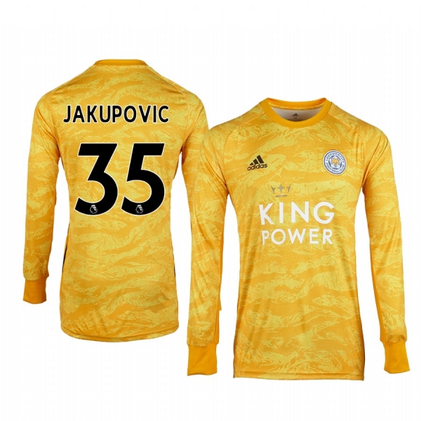 Youth 19-20 Leicester City Eldin Jakupovic Gold Goalkeeper Long Sleeve Jersey