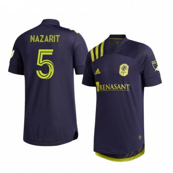 Nashville SC Miguel Nazarit Away Men's Authentic Short Sleeve Jersey 2020