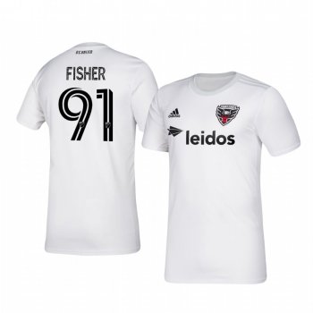 Oniel Fisher D.C. United 2020-21 Away Men's White Short Sleeve Jersey