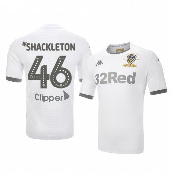 Jamie Shackleton Leeds United Home White 100 Year Crest Jersey