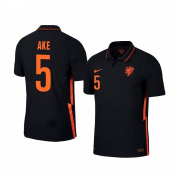 Nathan Ake Netherlands 2020 Black Away Men's Short Sleeve Jersey