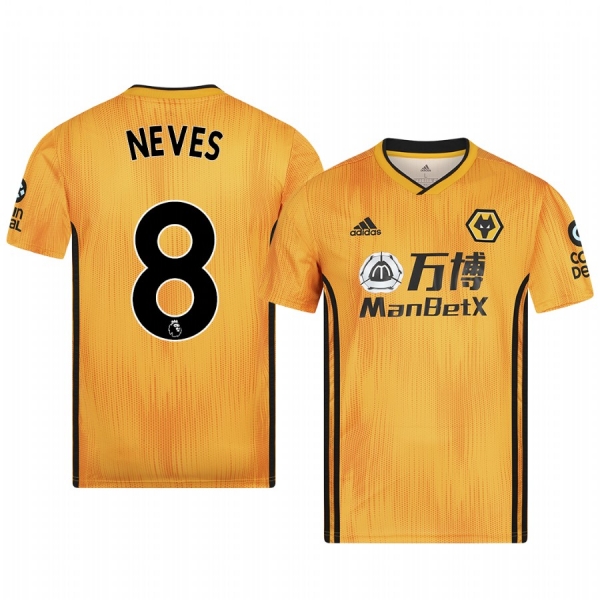 Men's Ruben Neves Wolverhampton Wanderers Home Authentic Jersey 19-20