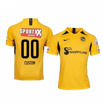 Custom BSC Young Boys Home Golden Short Sleeve Jersey