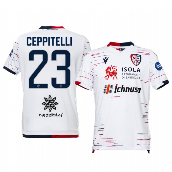 Cagliari Calcio Luca Ceppitelli 19-20 Away Men's Short Sleeve Jersey