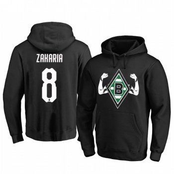 Denis Zakaria Borussia Monchengladbach Team Logo Black Iconic Pullover Hoodie