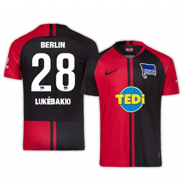 Hertha BSC Dodi Lukebakio Red Black Away Jersey 19-20 Men's