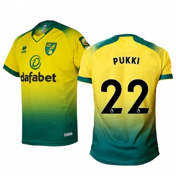 Youth Norwich City Teemu Pukki Home Home Short Sleeve Jersey 19-20