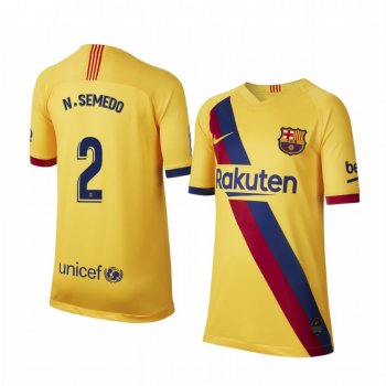 Youth Barcelona Nelson Semedo Away Short Sleeve Jersey 19-20