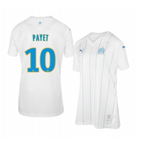 Women's Olympique de Marseille Dimitri Payet Home Jersey 19-20