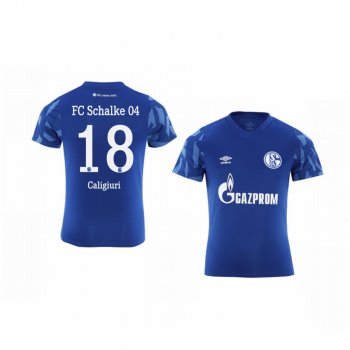 Youth Midfielder Schalke 04 Daniel Caligiuri Home Jersey 19-20