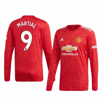 Anthony Martial Manchester United 2020 Home Men's Red Long Sleeve Jersey