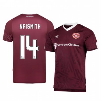 Heart of Midlothian Steven Naismith Men's 19-20 Home Replica Short Sleeve Jersey