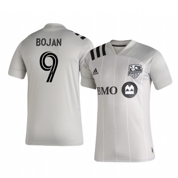 Bojan Montreal Impact 2020-21 Away Replica Short Sleeve Gray Jersey