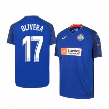 Mathias Olivera Getafe UEFA Europa League Short Sleeve Men's Royal Official Jersey