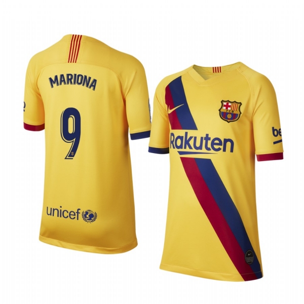 Youth Barcelona Mariona Caldentey Away Short Sleeve Jersey 19-20