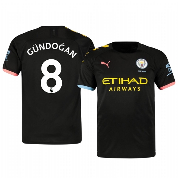 Ilkay Gundogan Manchester City Away Men's Short Sleeve Jersey 19-20