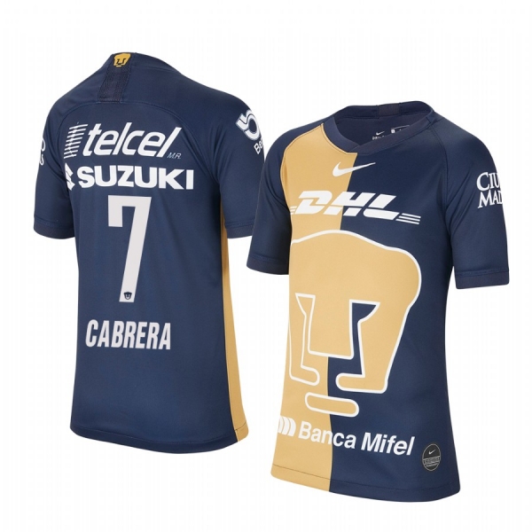 Youth David Cabrera Pumas UNAM 19-20 Navy Third Replica Stadium Jersey