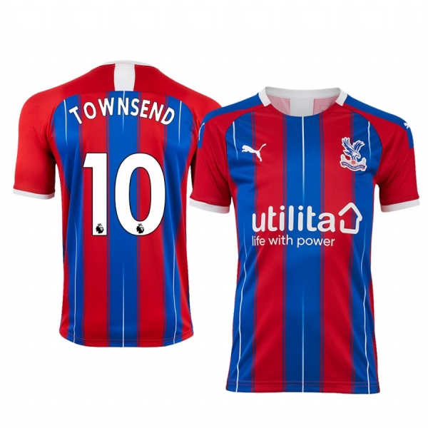 Youth Andros Townsend Crystal Palace Home Red Blue Short Sleeve Jersey