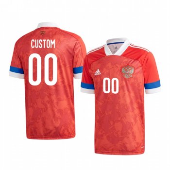 Russia Custom Men's 2020 Home Replica Short Sleeve Jersey