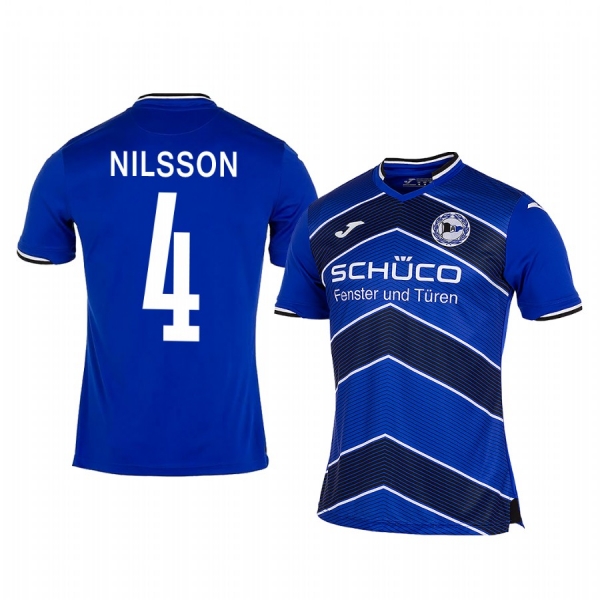 Joakim Nilsson Arminia Bielefeld 19-20 Blue Home Men's Short Sleeve Jersey